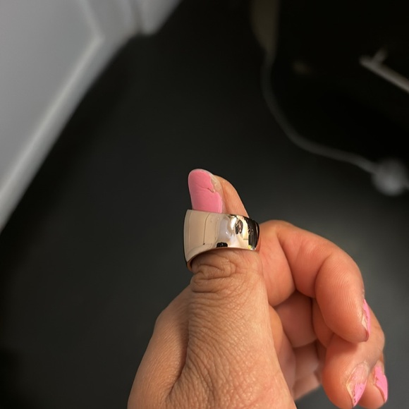 Aurate arc gold ring band minimalistic vermeil size 8 - Picture 6 of 10